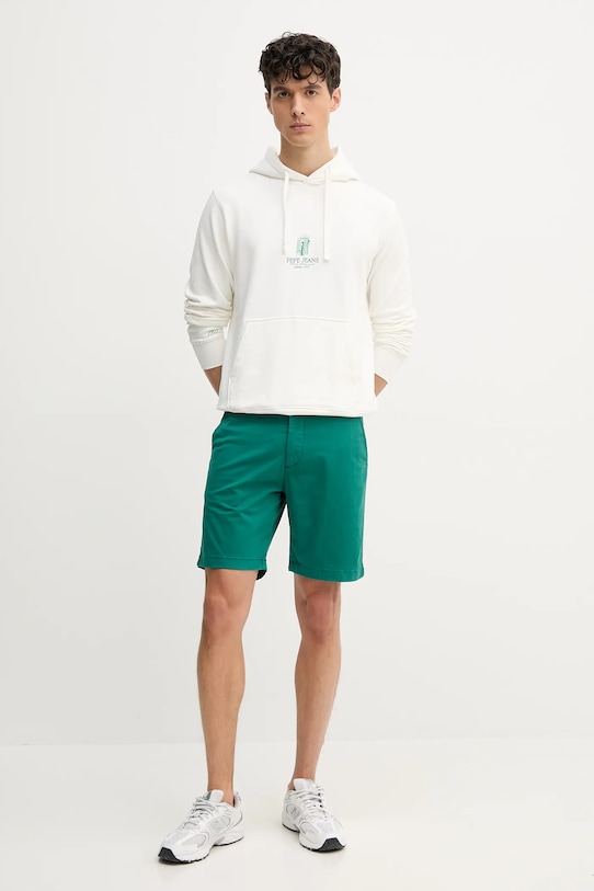 Pepe Jeans bluza bawełniana DOMINIC HOODIE PM582830 biały SS25