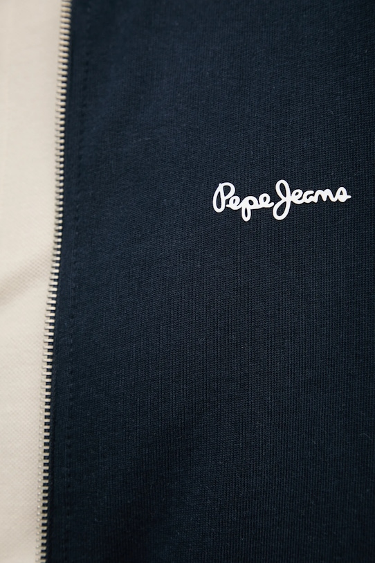 Βαμβακερή μπλούζα Pepe Jeans DUKE BOMBER PM582836 σκούρο μπλε