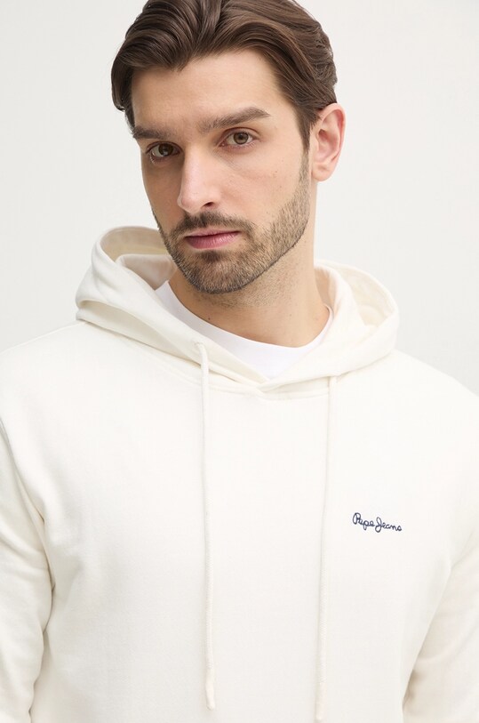 Pepe Jeans bluza bawełniana ESSENTIAL HOODIE biały PM582839