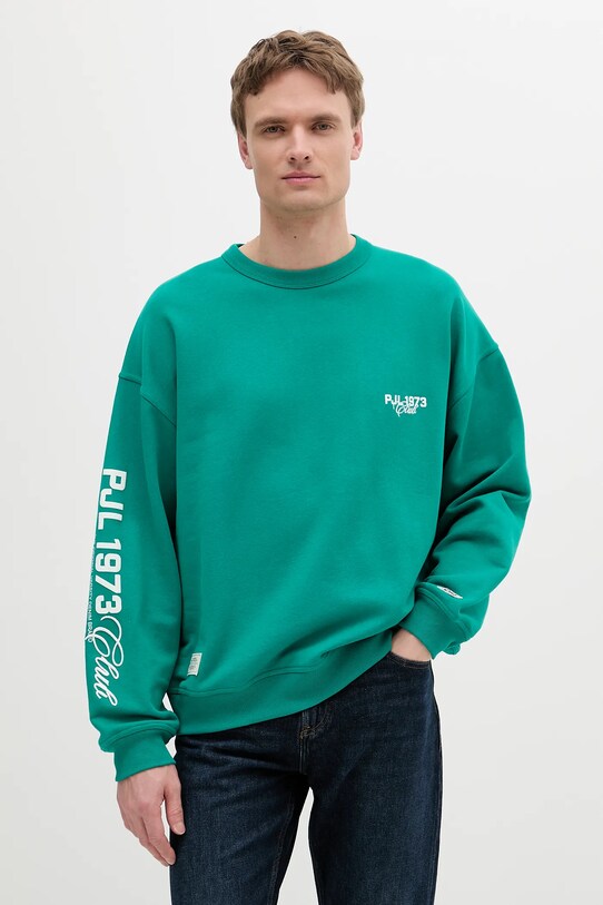 Бавовняна кофта Pepe Jeans COLVILLE CREW без капюшона зелений PM582841