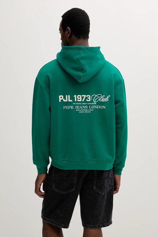 Odzież Pepe Jeans bluza bawełniana COLVILLE HOODIE PM582846 zielony