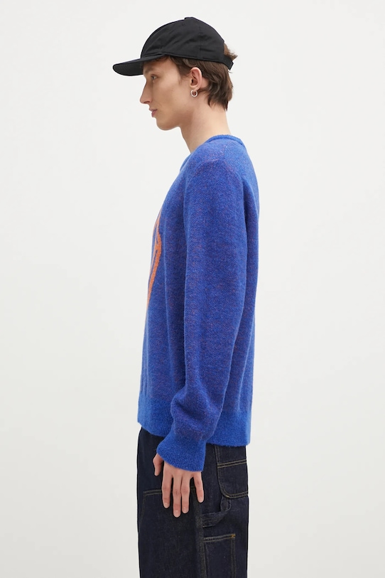 ICECREAM pulover din amestec de lana Popsicle Crewneck IC24436 albastru SS25