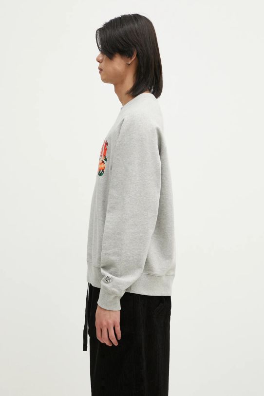 Billionaire Boys Club cotton sweatshirt Tropical Island Fill Arch Logo Crewneck B24439 gray SS25