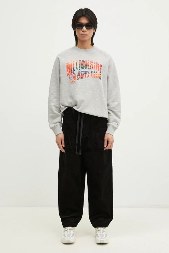 Billionaire Boys Club cotton sweatshirt Tropical Island Fill Arch Logo Crewneck B24439 gray