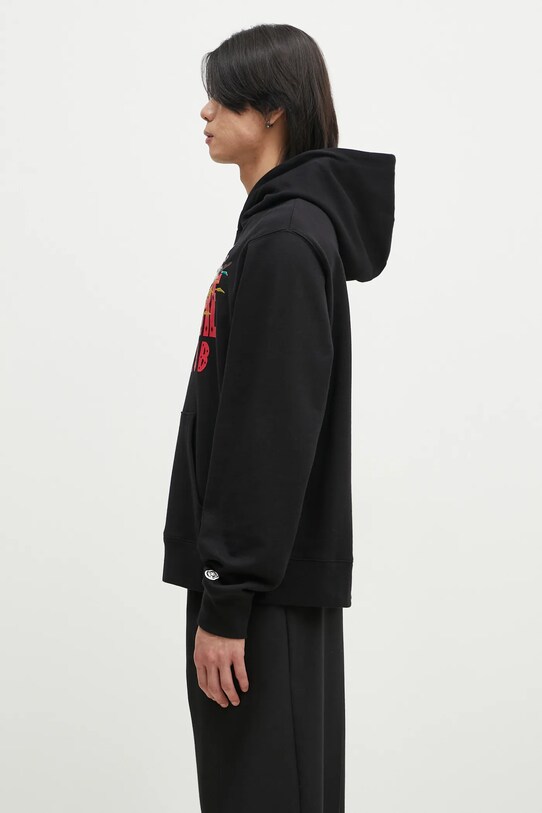 Billionaire Boys Club felpa in cotone Duck Embroidered Straight Logo Popover B24450 nero SS25