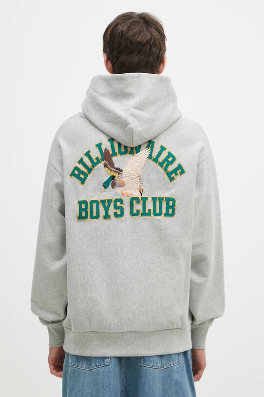 Odzież Billionaire Boys Club bluza bawełniana Duck Varsity Embroidered Popover Hood B24451 szary