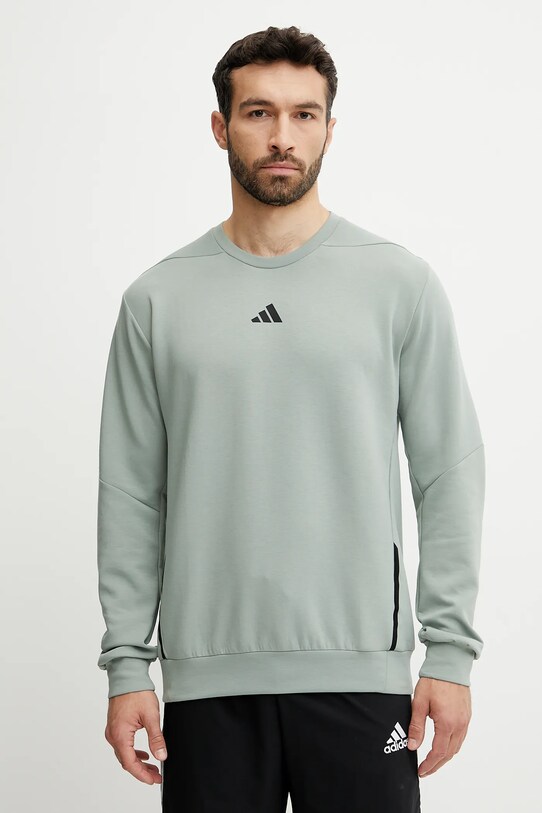 Tréningová mikina adidas Performance Designed for Training s elastanom zelená JI8166