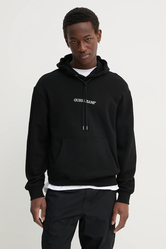 Pulover Guess Jeans Našitek črna M5RQ38.KCPR1