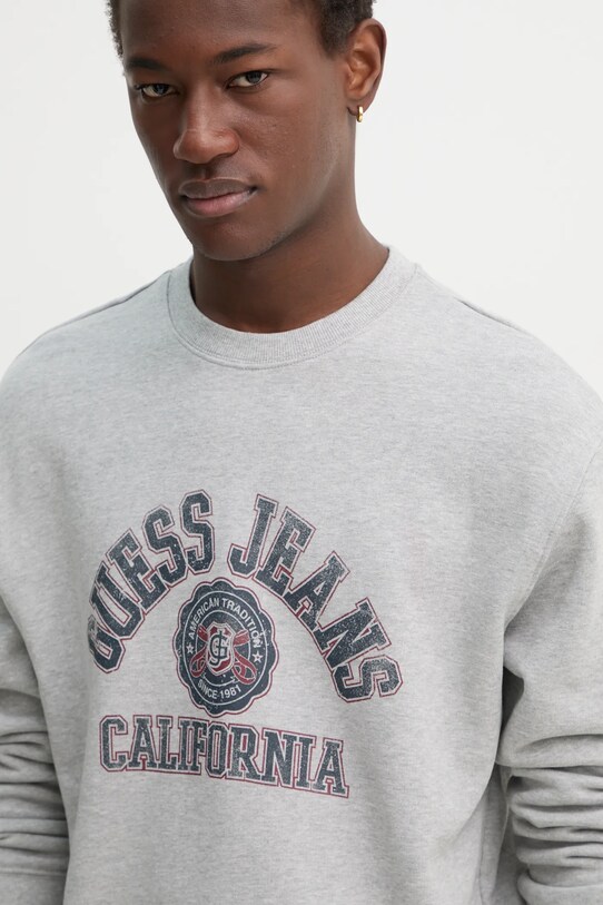 Guess Jeans hanorac de bumbac gri M5RQ40.KCPR1
