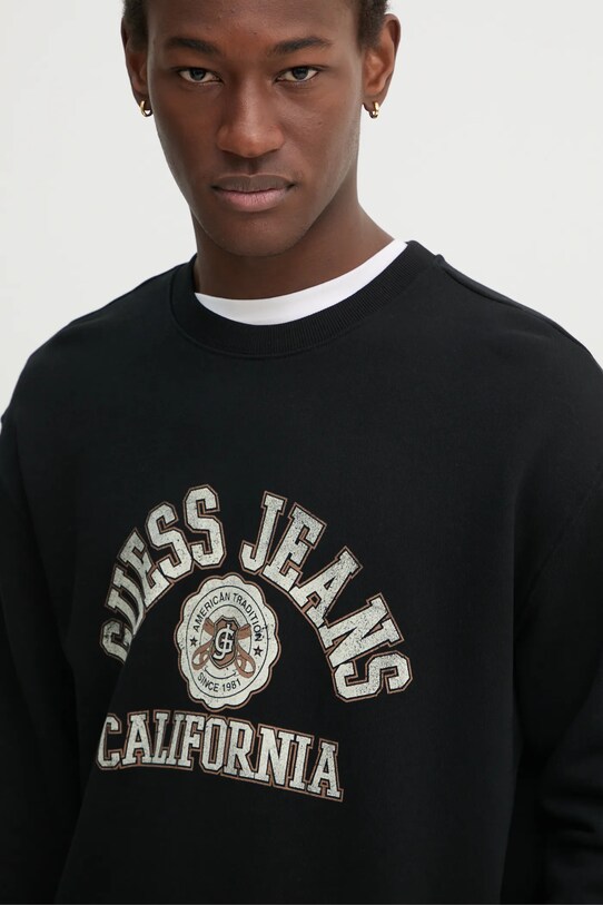 Бавовняна кофта Guess Jeans чорний M5RQ40.KCPR1