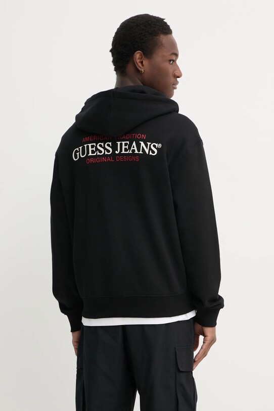 Îmbrăcăminte Guess Jeans hanorac de bumbac M5RQ45.KCPR1 negru