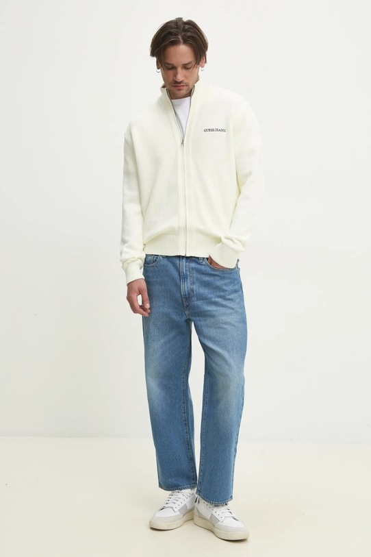 Guess Jeans kardigan bawełniany M5RR30.Z3HM1 beżowy SS25
