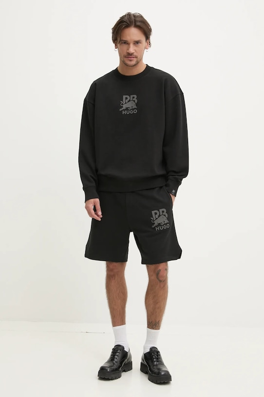 HUGO bluza bawełniana x RACING BULLS 50542806 czarny SS25