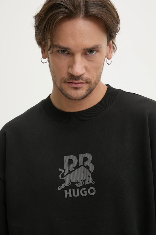 HUGO bluza bawełniana x RACING BULLS czarny 50542806