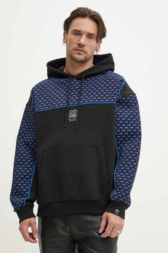 Кофта HUGO x RACING BULLS узор чёрный 50542808
