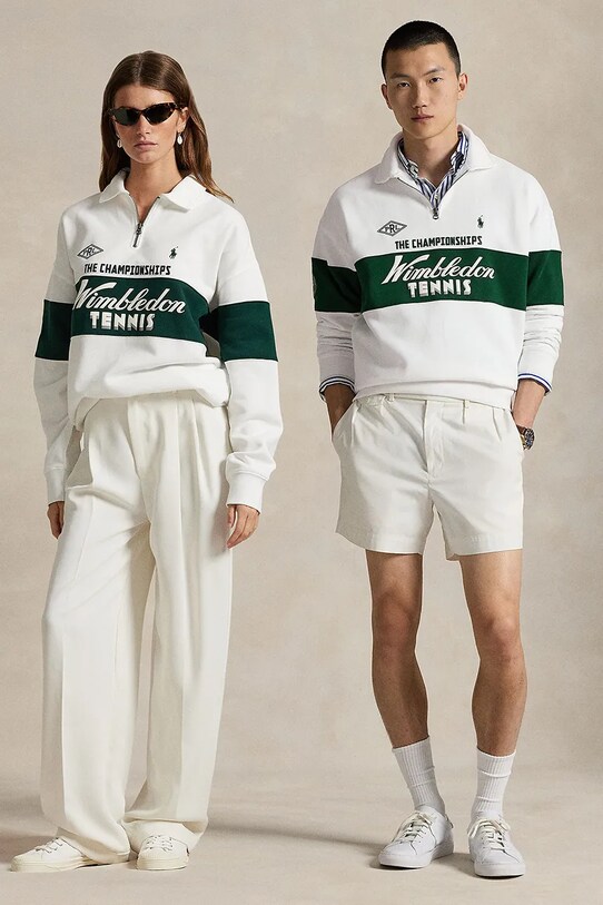 Mikina Polo Ralph Lauren Wimbledon Collection bílá 710970509