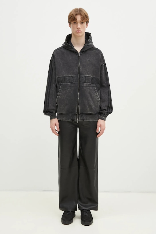 adidas Originals hanorac de bumbac GRAPHIC HOODIE JZ5638 negru