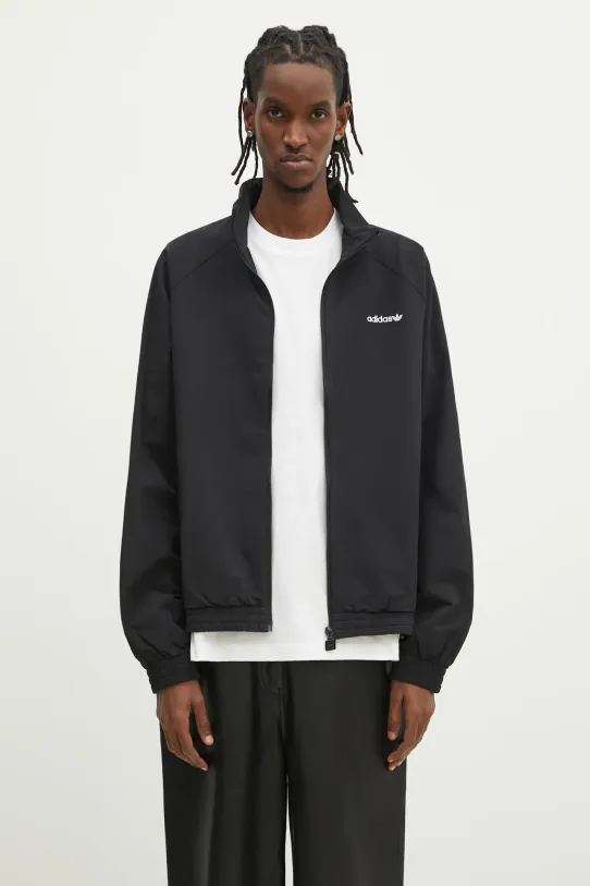 adidas Originals kurtka WOVEN TT bez kaptura czarny JC8359