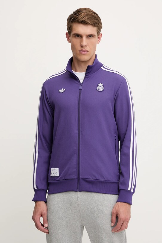adidas Originals bluza REAL ICON TT wzorzyste fioletowy JF2582