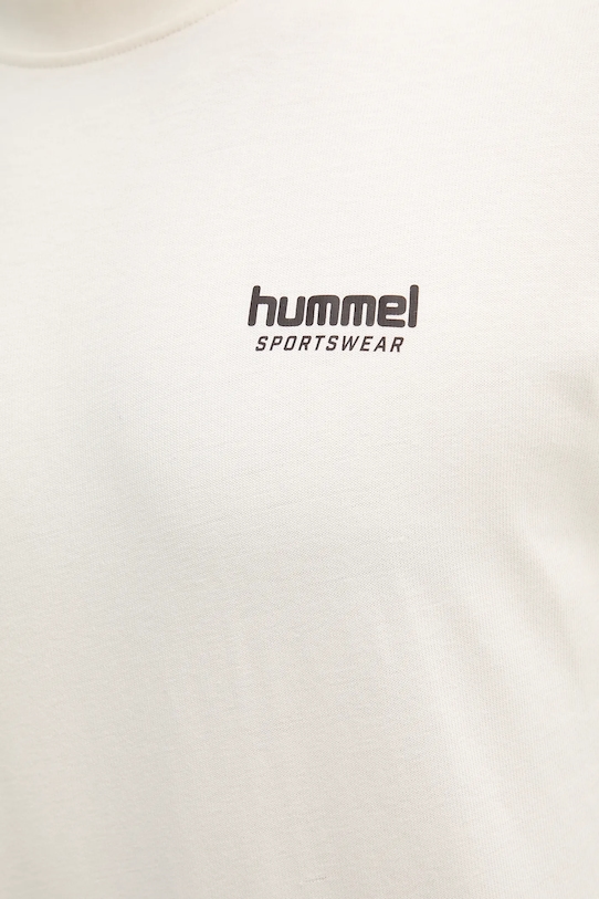 Βαμβακερή μπλούζα με μακριά μανίκια Hummel 227560 μπεζ