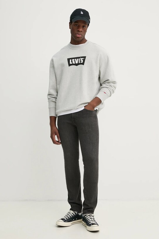 Βαμβακερή μπλούζα Levi's PREMIUM GRAPHIC CREW 000MS γκρί SS25