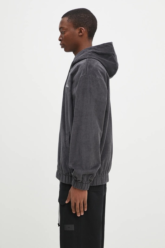 Menčestrová mikina adidas Originals Cord Hoodie JD5393 sivá SS25