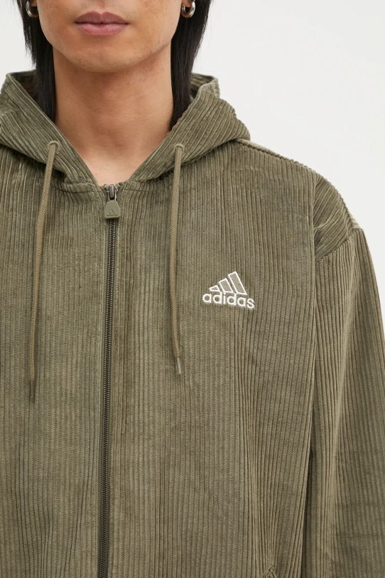 Κοτλέ φούτερ adidas Originals Cord Hoodie πράσινο JD5394