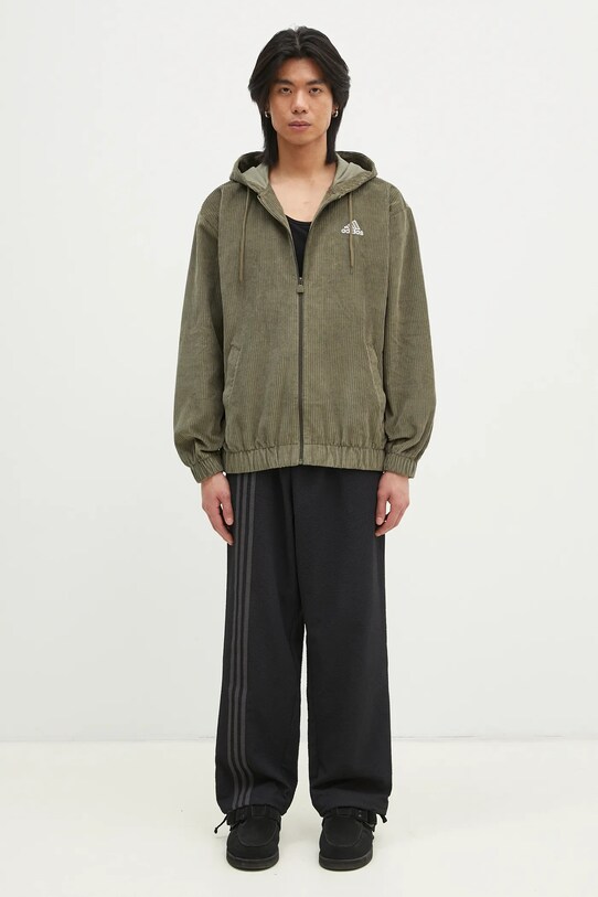 Κοτλέ φούτερ adidas Originals Cord Hoodie JD5394 πράσινο