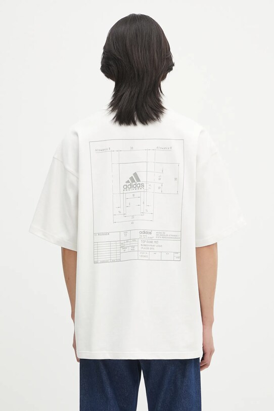 Памучна тениска adidas Originals EQT Gfx Tee 1 свободна бял JN4844