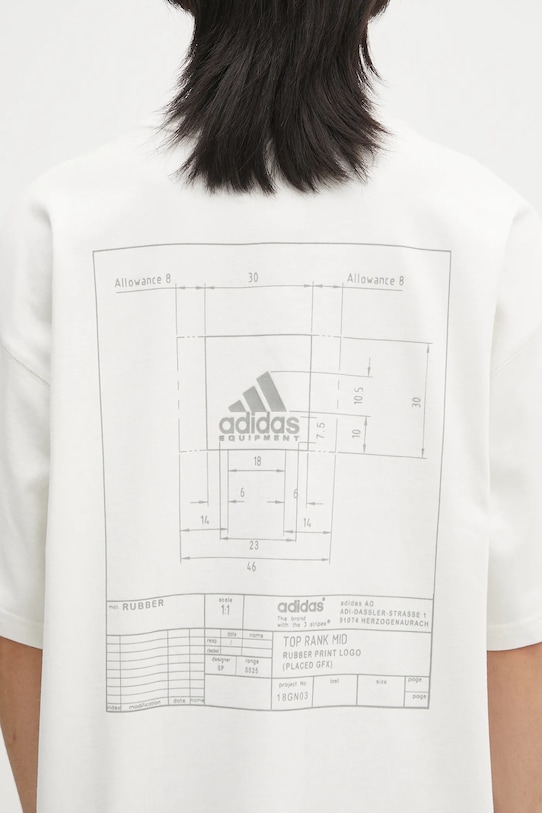 Хлопковая футболка adidas Originals EQT Gfx Tee 1 JN4844 белый