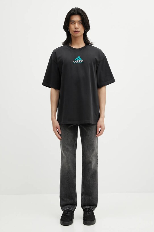 adidas Originals t-shirt in cotone EQT Gfx Tee 2 nero JN4848