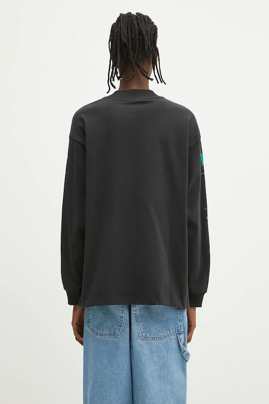 Одежда Хлопковая кофта adidas Originals EQT Gfx Tee Longsleeve JN4849 чёрный