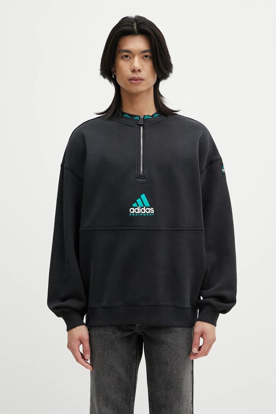 Dukserica adidas Originals Eqt Fleece Hz natpis crna JP0357