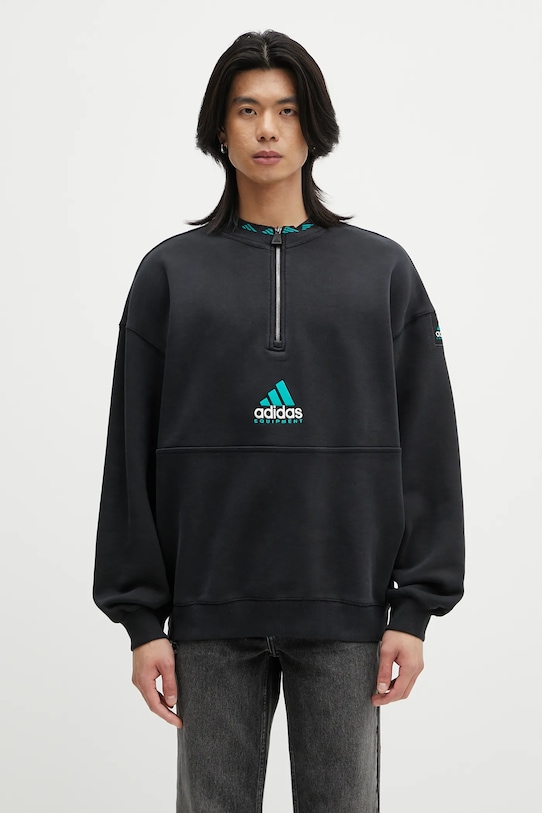 adidas Originals bluza Eqt Fleece Hz bez kaptura czarny JP0357