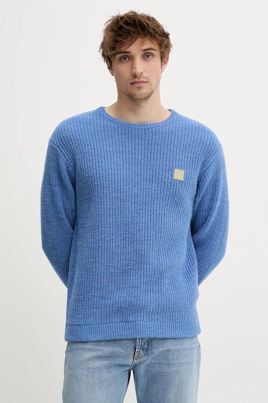 Pulover s dodatkom vune American Vintage s dodatkom vune plava MCRA18AE25