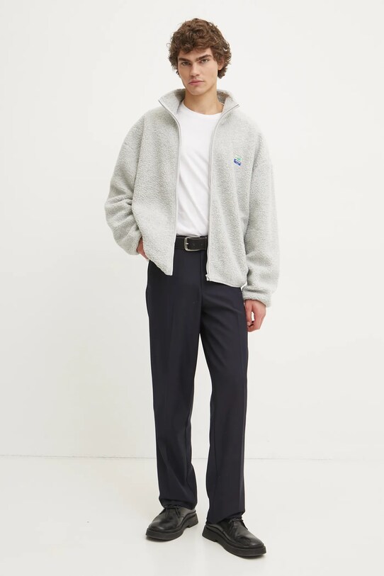 Флисовая кофта American Vintage MHOK16BE25 серый SS25