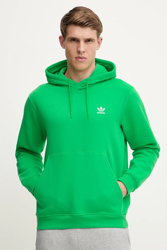adidas Originals bluză Essential imprimeu verde JN0237