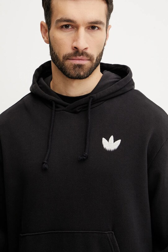 adidas Originals pamut melegítőfelső Skeleton Hoodie fekete JI5928