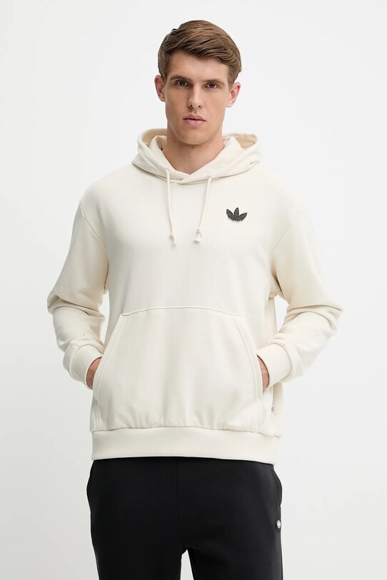 Îmbrăcăminte adidas Originals hanorac de bumbac Skeleton Hoodie JN4557 bej