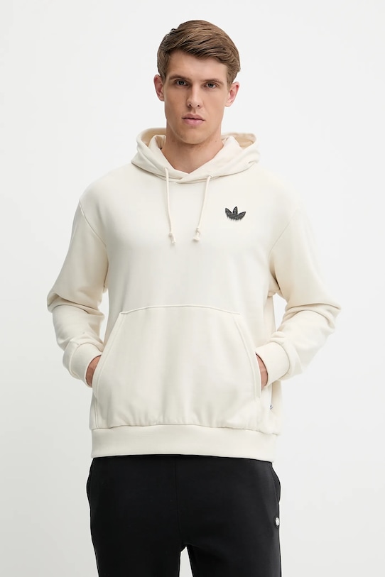 Одяг Бавовняна кофта adidas Originals Skeleton Hoodie JN4557 бежевий