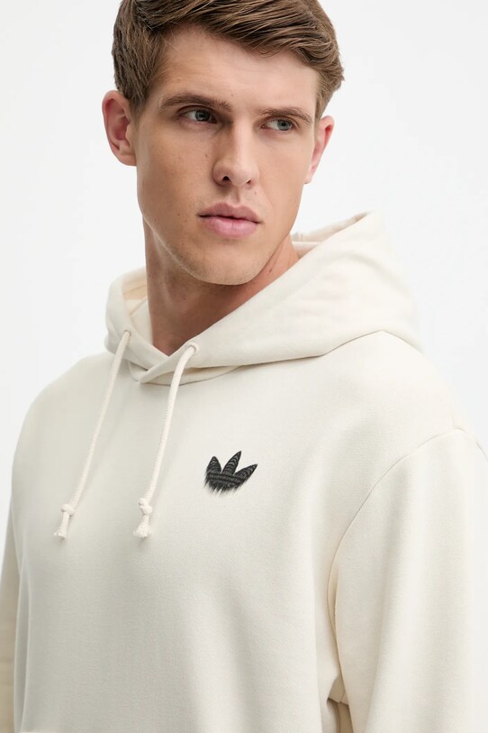 adidas Originals hanorac de bumbac Skeleton Hoodie bej JN4557