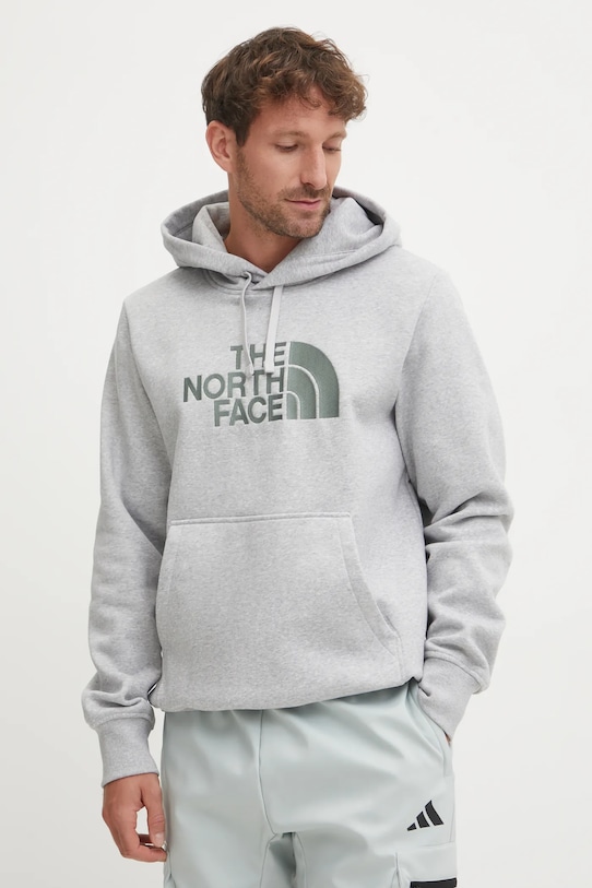 The North Face felpa Drew Peak applique grigio NF0A89EMB4T1