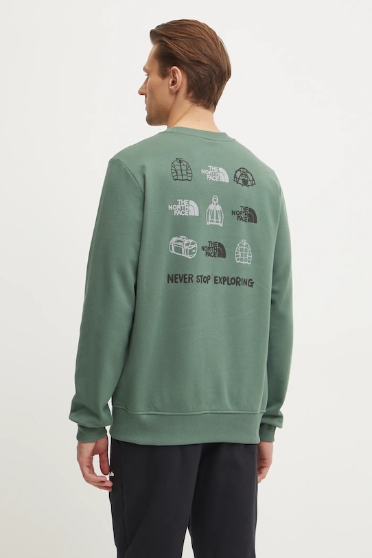Odzież The North Face bluza bawełniana Outdoor Graphic NF0A8C21HCH1 zielony