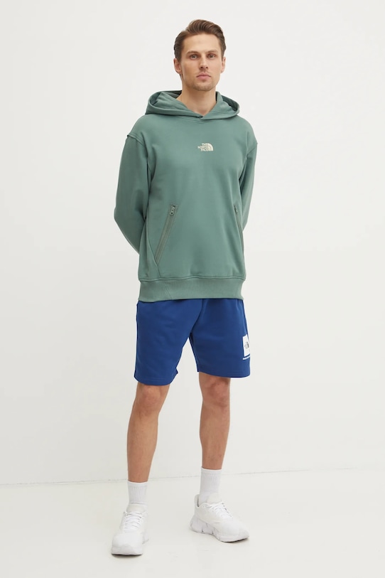 Bavlnená mikina The North Face Heritage Relaxed NF0A8C42HCH1 zelená SS25