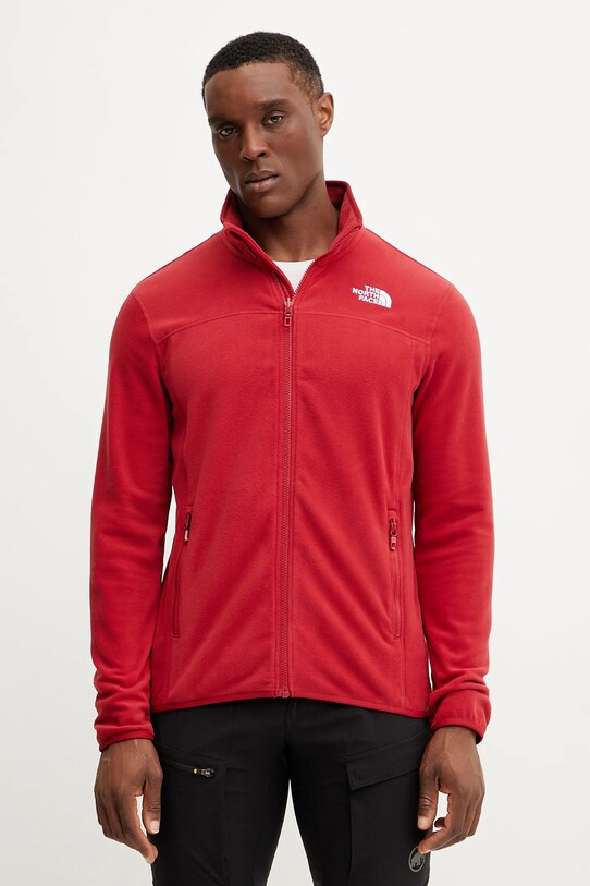 The North Face bluza sportowa 100 Glacier bez kaptura czerwony NF0A855X3RO1