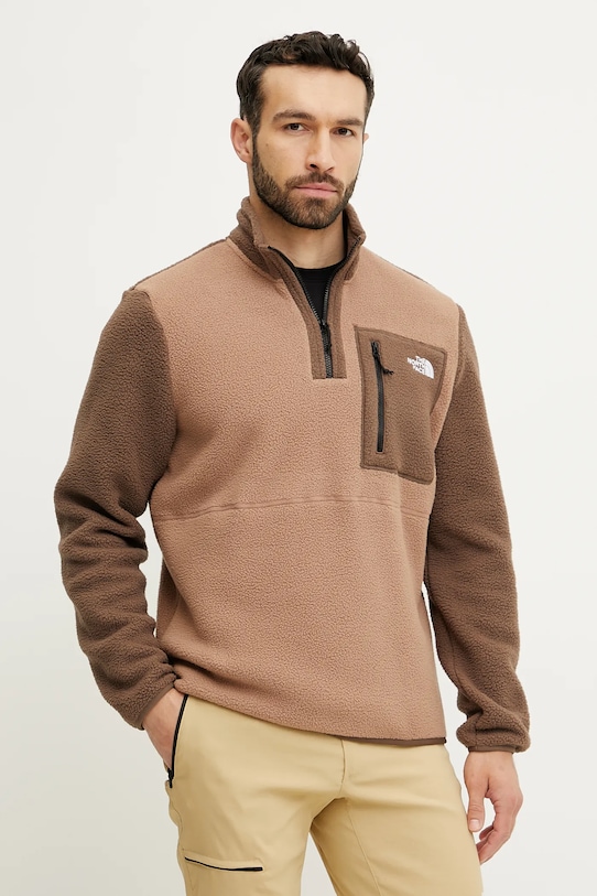 The North Face bluza sportowa Yumiori bez kaptura brązowy NF0A883S5QA1