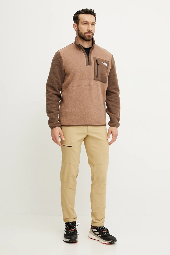 The North Face bluza sportowa Yumiori NF0A883S5QA1 brązowy SS25