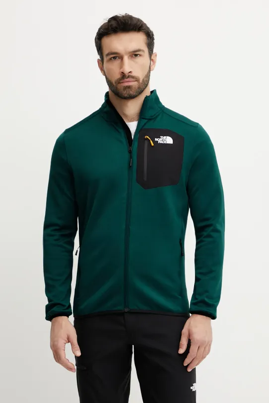 The North Face sportos pulóver Crest aplikációval zöld NF0A897C5861