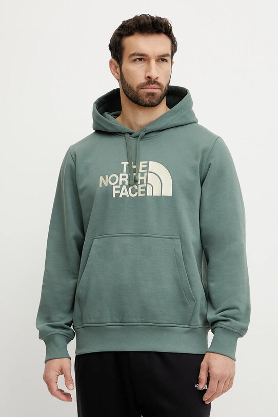 The North Face bluza Drew Peak imprimeu verde NF0A89EMB4W1