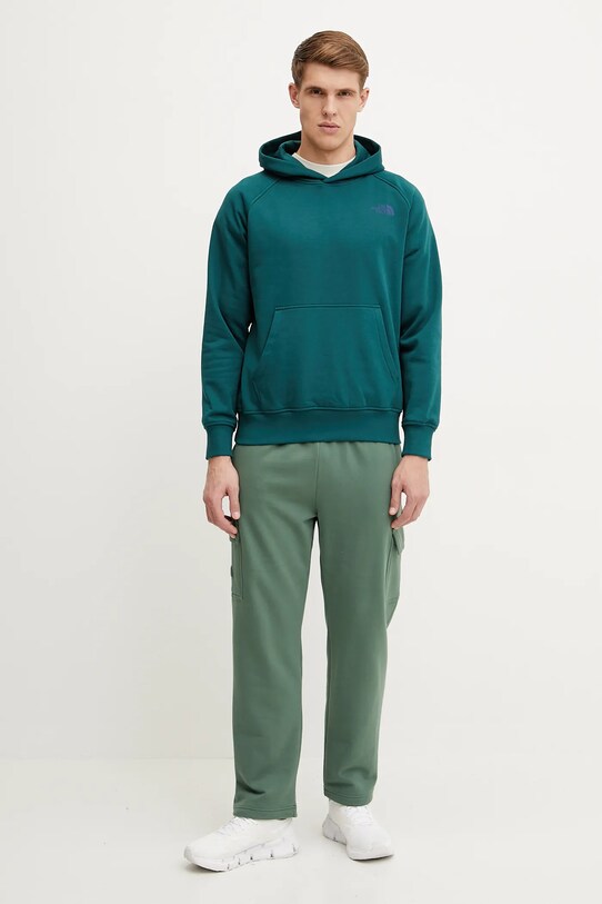 The North Face bluza Raglan Redbox NF0A89F9A1B1 verde SS25